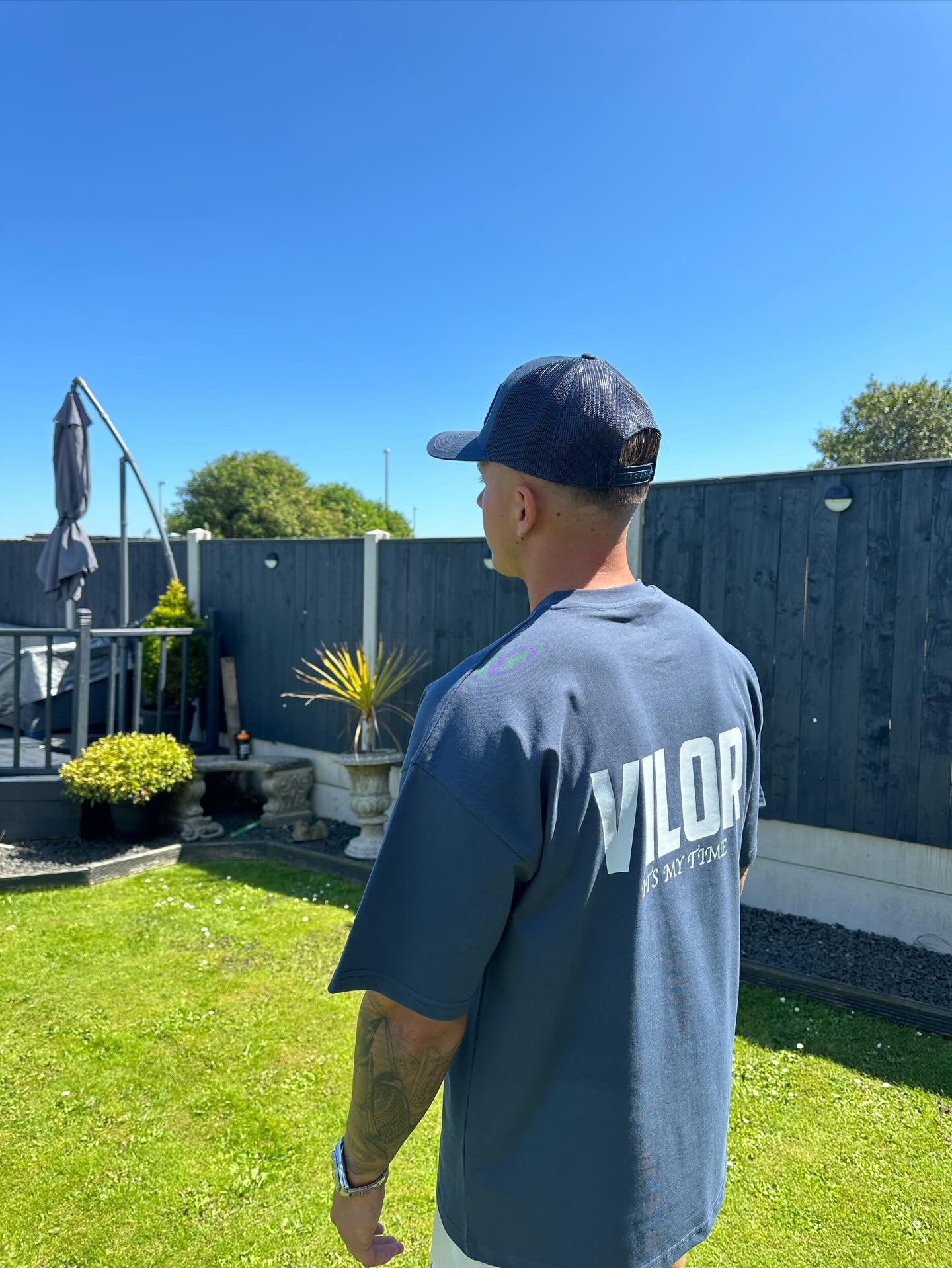 NAVY RELAXED MY TIME TEE