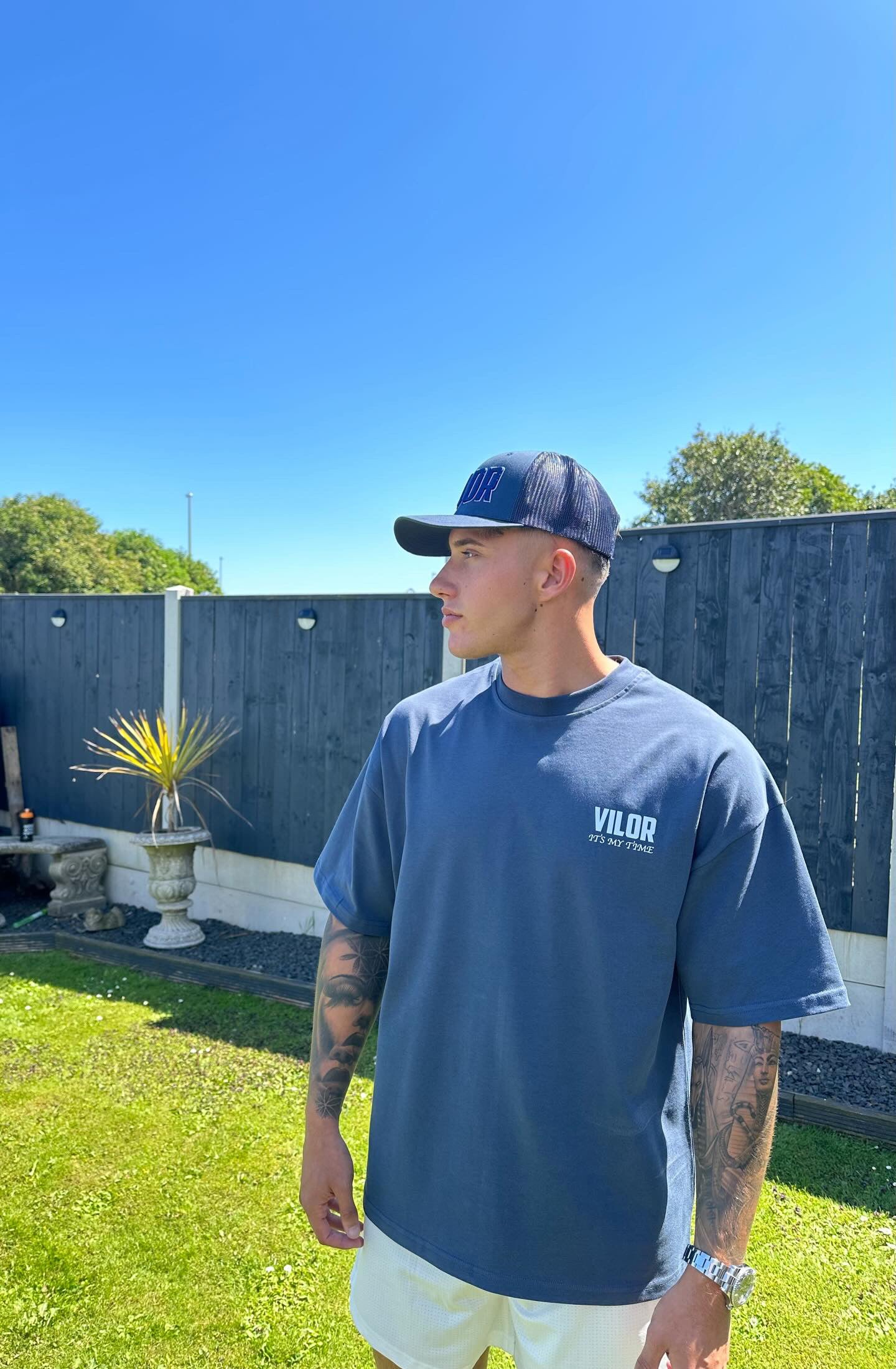 NAVY RELAXED MY TIME TEE